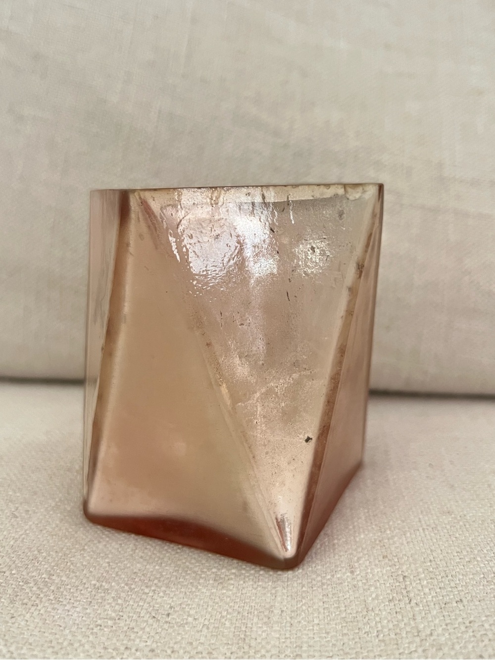 West Elm Mercury Glass Decorative Geometric Glass Votive Holder - Rose Gold